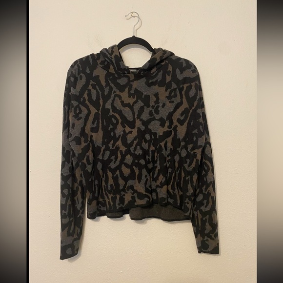 Anthropologie Kasia Leopard Print Hoodie Small - Picture 3 of 13
